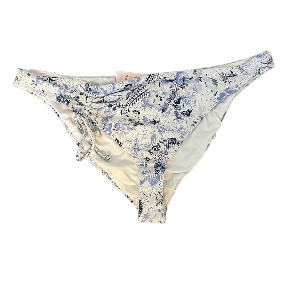 Dippin' Daisy's Blue and White Floral Bikini Bottoms Women’s Size‎ Large NWT